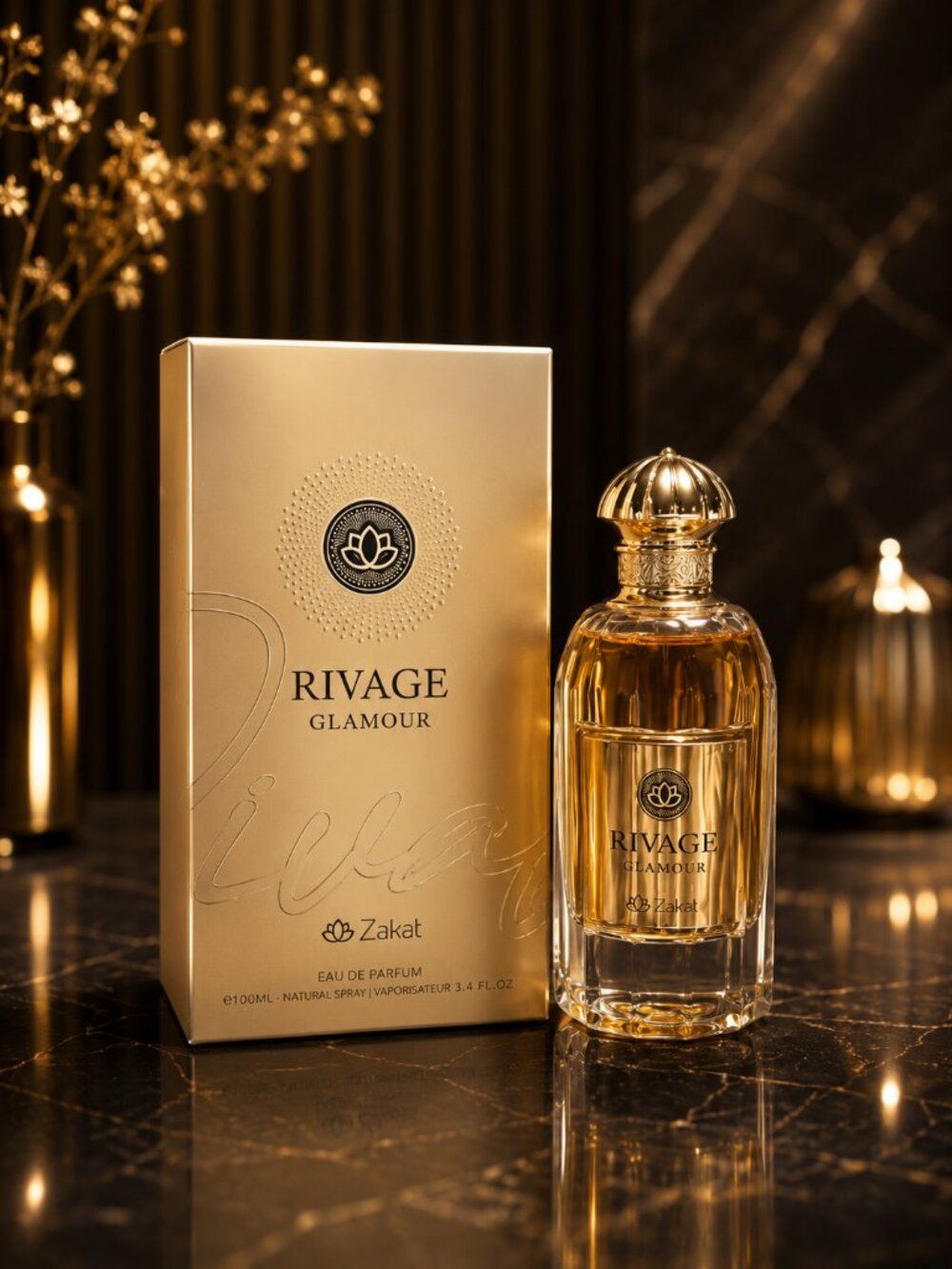 Unisex Rivage Glamour Eau De Parfum Spray By Zakat 3.4 oz